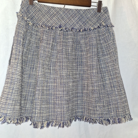 BCBGMaxAzria Gray and Blue Mini Skirt - Picture 1 of 6